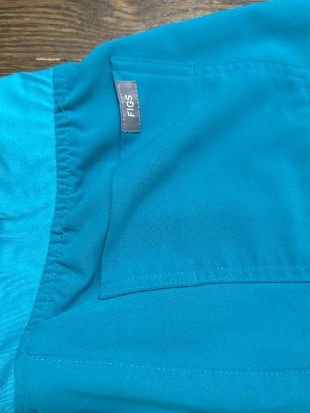 FIGS Tech Collection Zamora Jogger Scrubs Teal Drawstring Waist Pockets XS